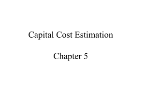 Chapter 5: Capital Cost Estimation
