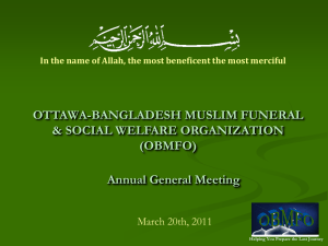 OBMFO - Ottawa-Bangladesh Muslim Funeral & Social Welfare