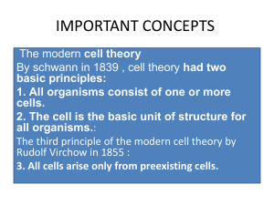 First lecture The Emergence of Modern Cell Biology
