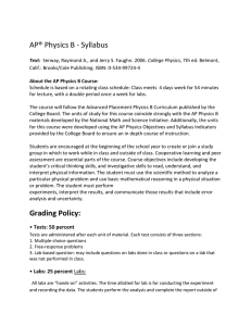ap physics syllbus updated for students 73113