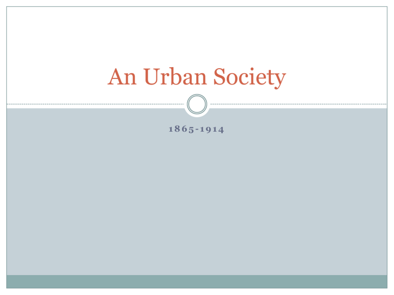 An Urban Society