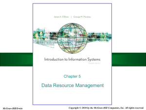 Data Resource Management - McGraw Hill Higher Education