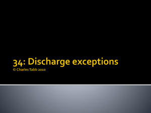 Class 34: Discharge exceptions