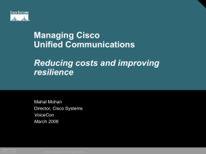Managing Cisco Unified Communications