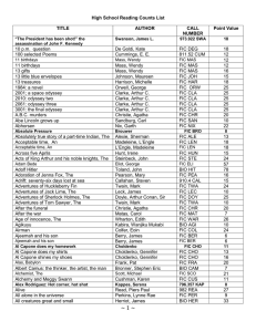 HS Reading Counts list