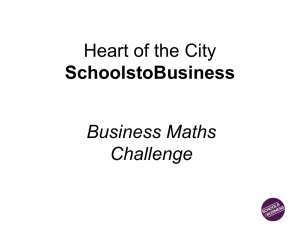 6.5 HoTC Business Maths Challenge