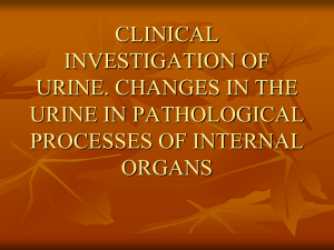 03. clinical investigation of urine. changes in the urine in