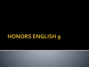 Honors English 9 - Davis School District