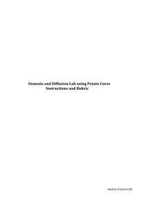 Osmosis and Diffusion Lab using Potato Cores