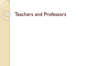 Teachers and Professors