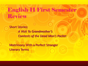 English II First Semester Review