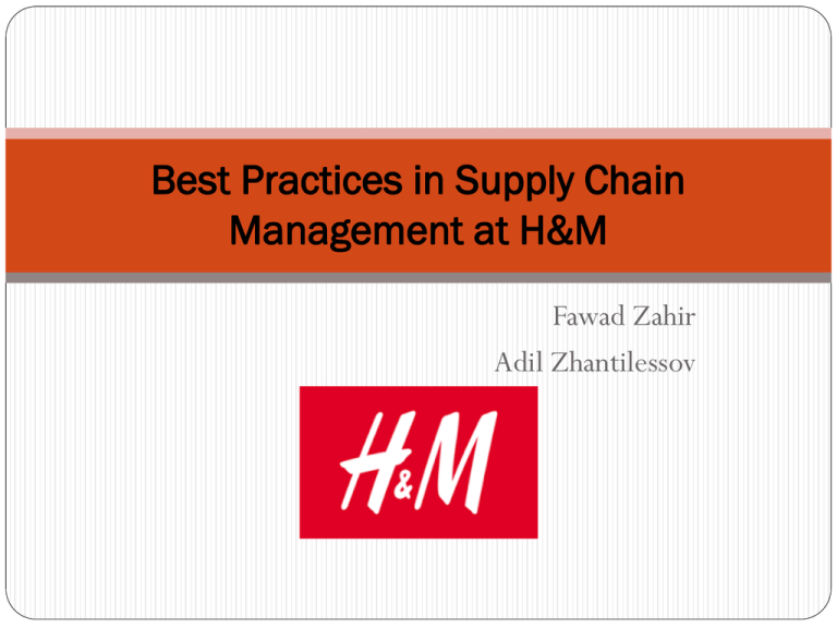 temperament Encyclopedia paraply How to characterize H&M Supply Chain Management