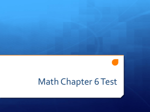 Math Chapter 6 Test