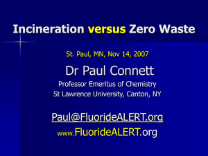 Incineration vs Zero Waste - American Environmental Health Studies