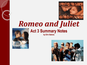 Romeo and Juliet Act 3 Notes