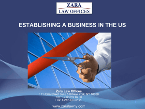 establishing a business in the us