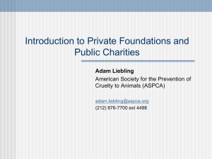 Introduction to Foundations and Public Charities