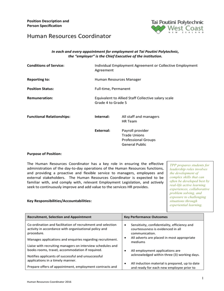 case study position description and specification for an hris administrator