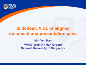 Web IR / NLP Group - National University of Singapore