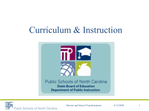 Curriculum & Instruction Presentation