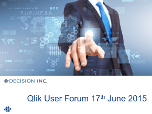 Qlik User Forum 17th June 2015