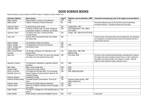 good science books - Brim's Science Stuff