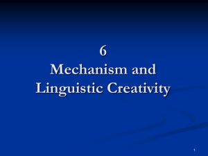 6 Mechanism and Linguistic Creativity