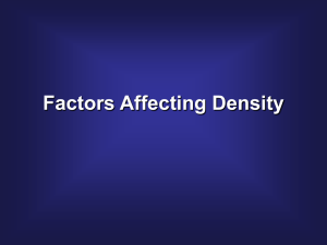 Factors Affecting Density