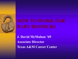 how to work for baby boomers - TAMU Computer Science Faculty