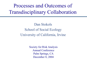 Processes and Outcomes of Transdisciplinary Collaboration