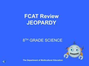 FCAT Review JEOPARDY