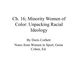 Minority Women of Color: Unpacking Racial Ideology