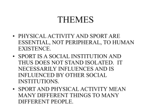 INTRODUCTION TO SPORT SOCIOLOGY