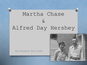 Martha Chase & Alfred Day Hershey