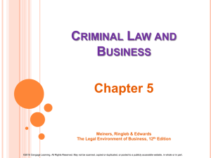 Criminal Law and Business