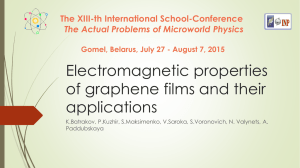 Electromagnetic properties of graphene films and their applications