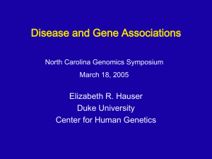 Approaches to complex genetic disease