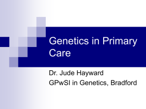 genetics in primary care