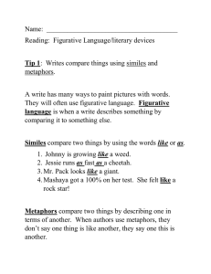 Figurative language and other literary devices