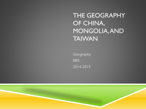 The Geography of China, Mongolia, and Taiwan