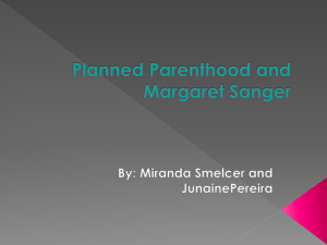 Planned Parenthood and Margaret Sanger