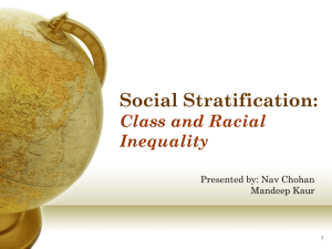 Social Stratification: Class and Racial Inequality – Student