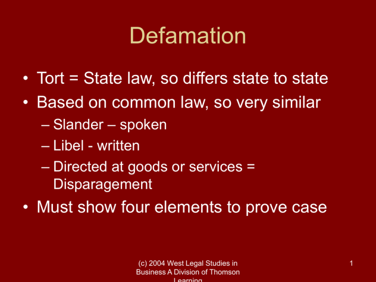 defamation