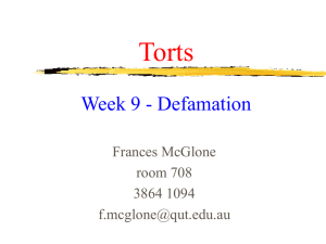 Torts - Week 24