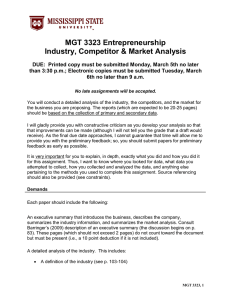 Market Analysis - MISWeb - Mississippi State University
