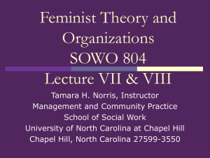 SOWO 804 Lecture VII.. - The University of North Carolina at Chapel