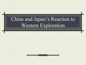 China and Japan's Reaction to Western Exploration