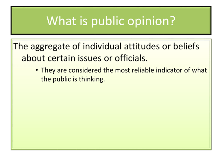  What Is Public Opinion 