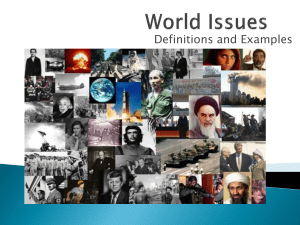 What are World Issues Definition and Examples