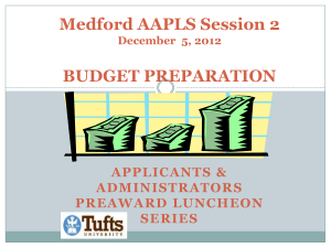 Budgets and Justifications – Session Slides